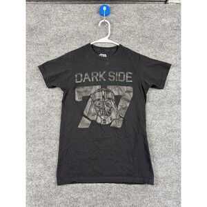 Star Wars Darth Vader Dark Side 77 Graphic T-Shirt Mens Small Black Cotton Tee